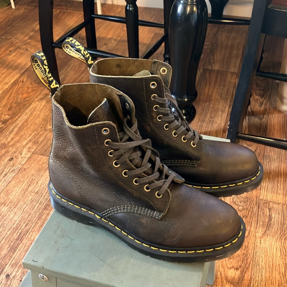 Dr. Martens Brown Leather Boots for Men